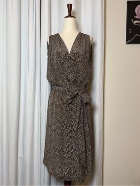 L'Agence Diego Heart Print Silk Wrap Dress Size 4